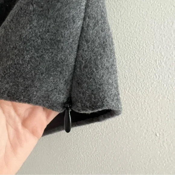 Zara Strapless Flannel Bow Top Grey Black Tube Top Wool Blend Size Small NWT - Picture 7 of 10